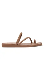 Klapki i japonki damskie - Crocs Japonki Miami Toe Loop Sandal 209862 Brązowy - miniaturka - grafika 1