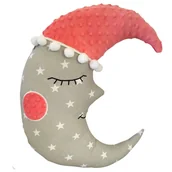 Kołdry i poduszki dla dzieci - Śmieszna poduszka dla dzieci: KSIĘŻYC z pomponami – Marzenie o miękkim świecie. - miniaturka - grafika 1