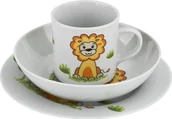 Miseczki i talerzyki dla dzieci - Lubiana Zestaw naczyń dla dzieci Lew porcelanowy - miniaturka - grafika 1