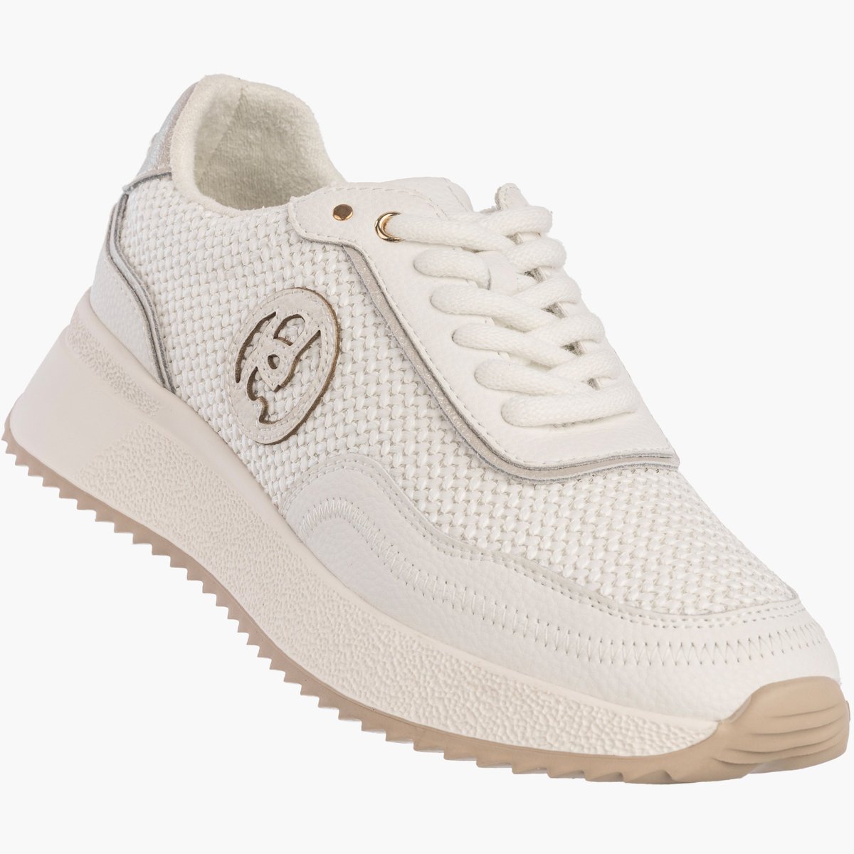 Sneakersy Damskie Skórzane Buty Niskie Casual Półbuty Białe Jezzi OL39-5 Biały 37