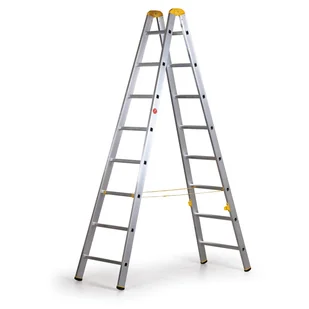 ALVE Aluminiowa drabina FORTE, 2 x 8 szczebli, wysokość 2,29 m 558022 - Drabiny - miniaturka - grafika 1