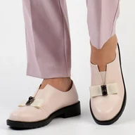 Półbuty damskie - Beżowe półbuty damskie S.Barski 321 - S.BARSKI - miniaturka - grafika 1