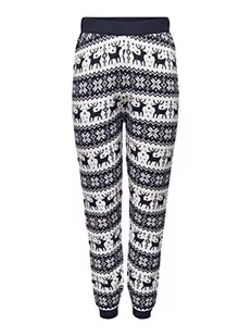 ONLY Damskie Onlxmas wygodne spodnie w kształcie płatka śniegu KNT legginsy, Nocne niebo/wzór: W. Cloud Dancer, L - Legginsy - miniaturka - grafika 1