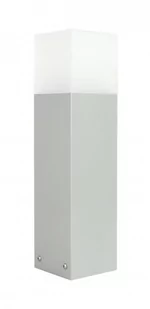 Cube Nowoczesny słupek ogrodowy Max 40 cm srebrny CB-MAX 400 AL - Lampy ogrodowe - miniaturka - grafika 1