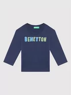 Bluzy dla chłopców - Benetton United Colors Of Bluzka 3ATNC15F2 Granatowy Regular Fit - miniaturka - grafika 1