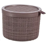 Kosze na bieliznę - Curver Koszyk okrągły Jute fioletowo-brązowy 2l 245707 - miniaturka - grafika 1