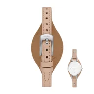 Akcesoria do zegarków - Beżowy nude pasek skórzany Fossil 8 mm Carlie ES5213 ★ % SALE % ★ Kup teraz, zapłać za 30 dni GRATIS WYSYŁKA ZWROT DO 365 DNI - miniaturka - grafika 1