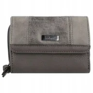 Portfele - Tom Tailor Portfel Damski Klasyczny Szary 1Sdz - miniaturka - grafika 1