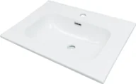 Umywalki - Umywalka wpuszczana Deante Tubo 46x61 cm prostokątna biały połysk CTU_6U6W - miniaturka - grafika 1