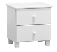 Szafki nocne - Szafka nocna sosnowa TINA biała - miniaturka - grafika 1