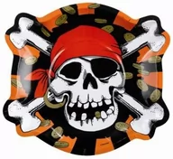 Naczynia i sztućce jednorazowe - Amscan Talerzyki papierowe "Piraci Jolly Roger", 6 szt 551936 - miniaturka - grafika 1