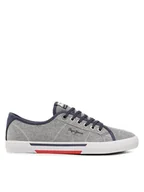 Trampki męskie - Pepe Jeans Tenisówki Brady Men Chambray PMS30817 Granatowy - miniaturka - grafika 1