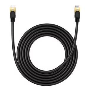 Kabel sieciowy kat. 8 Baseus Ethernet RJ45, 40Gbps, 3m (czarny) - Kable miedziane - miniaturka - grafika 3