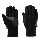 Rękawiczki - Rękawice polarowe Jack Wolfskin WINTER WOOL GLOVE black - XS - miniaturka - grafika 1