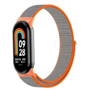 Opaska nylonowa Vanfone do Xiaomi Mi Band 8, szaro-pomarańczowy - Akcesoria do smartwatchy - miniaturka - grafika 1