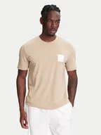Koszulki męskie - HUGO T-Shirt Dapusi 50544458 Beżowy Regular Fit - miniaturka - grafika 1