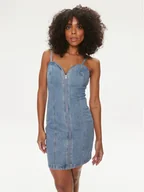 Sukienki - Guess Sukienka jeansowa Raye W4GK66 D4K30 Niebieski Bodycon Fit - miniaturka - grafika 1