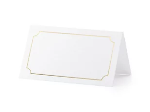 PartyDeco Wizytówka na stół "Ramka Złota", 10 szt WS8-019ME - Dekoracje i nakrycia stołu na imprezę - miniaturka - grafika 1