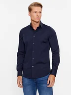 Koszule męskie - Sisley Koszula 5CNX5QL19 Granatowy Slim Fit - miniaturka - grafika 1