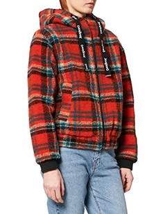 Desigual Damska kurtka Chaq_Marbella, czerwony, XL - Kurtki damskie - miniaturka - grafika 1