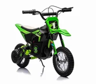 Pojazdy elektryczne dla dzieci - Wielki Motor Crosowy Race Wolny Start, 250 Wat, Łańcuch, Tarczowe Hamulce, Pompowane Koła Zielony /bdm-0952-24 - miniaturka - grafika 1
