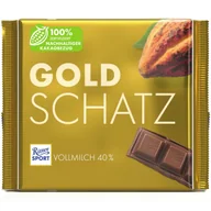 Słodkie kremy i masła - Duża czekolada RITTER SPORT GOLD Schatz 250g - miniaturka - grafika 1