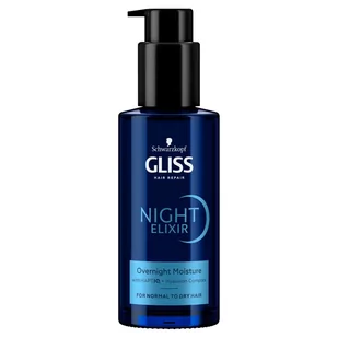 Gliss Night Elixir Aqua Revive 100 ml - Maski do włosów - miniaturka - grafika 1