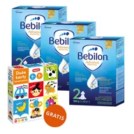 Mleko modyfikowane - Zestaw Bebilon Advance Pronutra 2, mleko następne, powyżej 6 miesiąca, 3 x 1000 g + CzuCzu, duże karty kontrastowe gratis - miniaturka - grafika 1
