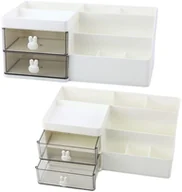 Przyborniki na biurko - Funkcjonalny Organizer Na Biurko Przybory Kosmetyki Przegrody Szuflady - miniaturka - grafika 1