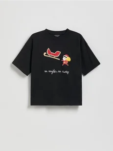 Reserved - Świąteczny t-shirt - ciemnoszary - Koszulki dla chłopców - miniaturka - grafika 1