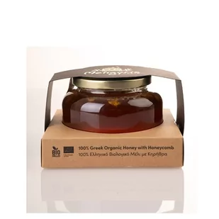 Miód sosnowo tymiankowy "z plastrem" opakowanie prezentowe 450g BIO - Miód - miniaturka - grafika 1