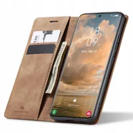 Etui i futerały do telefonów - Spacecase Etui Wallet Galaxy S21 Ultra light brown - miniaturka - grafika 1