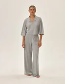 Piżamy damskie - Komplet damski Jen - beżowy XL - miniaturka - grafika 1