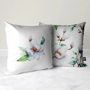 Poduszka dekoracyjna SPRING wzór SP15 | biała magnolia poduszka 40 x 60 cm (z wypełnieniem) - Poduszki dekoracyjne - miniaturka - grafika 1
