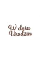 Zabawki kreatywne - Drewniany napis - W dniu urodzin 5szt biały - miniaturka - grafika 1