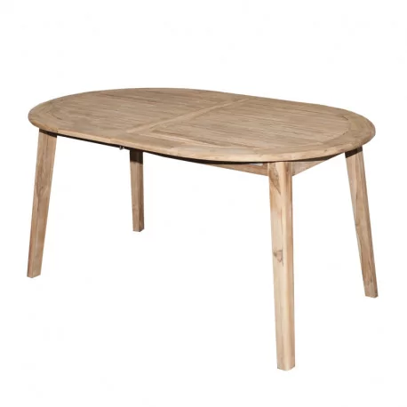 TECTONA - drewniany rozkładany stół z drewna tekowego 150/200x95 cm - druga jakosc (N294)