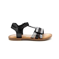 Buty dla dziewczynek - Sandały dziecięce Kickers DIAMANTO NOIR METALLISE - miniaturka - grafika 1