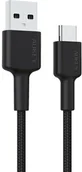 Kable USB - Aukey Kabel nylonowy USB-A do USB-C 2.0, QC, 15W, 90cm, czarny - miniaturka - grafika 1