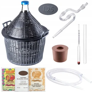 BALON DAMA NA WINO GĄSIOR 25L + KOREK RURKA FERMENTACYJNA ZESTAW WINIARSKI - Domowy wyrób alkoholu BALON DAMA NA WINO GĄSIOR 25L + KOREK RURKA FERMENTACYJNA ZESTAW WINIARSKI - Domowy wyrób alkoholu - miniaturka - grafika 1