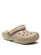 Klapki i japonki męskie - Crocs Klapki Crocs Classic Lined Clog 203591 Beżowy - miniaturka - grafika 1