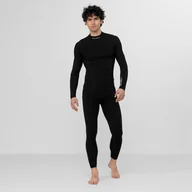 Spodnie sportowe męskie - Męskie legginsy termoaktywne Brubeck Extreme Wool - czarne - BRUBECK - miniaturka - grafika 1