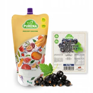 Przecier z czarnej porzeczki 100% 1KG Purena - Koncentraty warzywne, przeciery - miniaturka - grafika 1