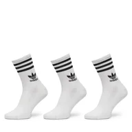 Skarpetki męskie - Zestaw 3 par wysokich skarpet unisex adidas IJ0733 Biały - miniaturka - grafika 1