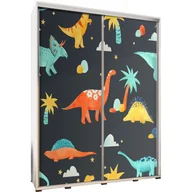 Szafy - Szafa 155 z Grafiką Dino 2 Penelopa Maridex Biały Mat - miniaturka - grafika 1