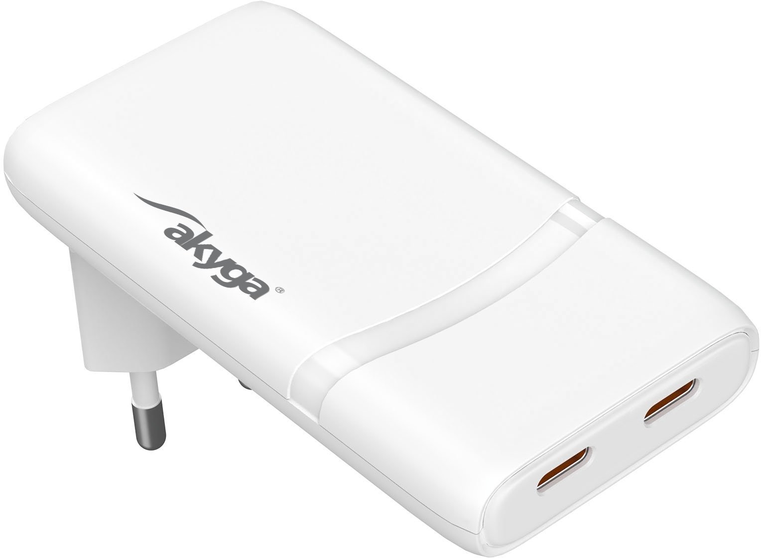 Akyga Ładowarka USB AK-CH-32 2x USB-C PD 5-20V / max. 3.25A 65W Quick Charge 4+ GaN