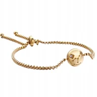 Bransoletki - Bransoletka Zodiakalna Panna - złoty kolor, regulowana - miniaturka - grafika 1