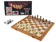Gry planszowe - Szachy drewniane 3w1 Adar - gra - miniaturka - grafika 1