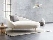 Szezlongi - Szezlong boucle lewostronny złamana biel VALREAS - miniaturka - grafika 1