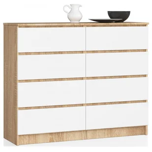 Komoda Do Biały Pokoju Dziecięcego Dąb Sonoma + N7-E39 - Komody - miniaturka - grafika 1