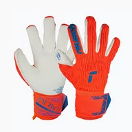 Piłka nożna - Rękawice bramkarskie Reusch Attrakt Gold X Freegel hyper orange/electric blue - miniaturka - grafika 1